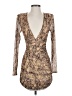 Michael Costello X Revolve Paisley Gold Cocktail Dress Size XXS - photo 1