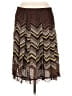 Harold's 100% Polyester Chevron-herringbone Brown Casual Skirt Size 8 - photo 1