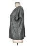 Allen Schwartz Metallic Gray Short Sleeve Top Size L - photo 5