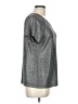 Allen Schwartz Metallic Gray Short Sleeve Top Size L - photo 4