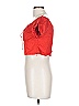Zara 100% Cotton Red Short Sleeve Top Size L - photo 5