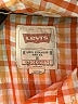 Levi's Checkered-gingham Orange Long Sleeve Button-Down Shirt Size S - photo 7