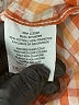 Levi's Checkered-gingham Orange Long Sleeve Button-Down Shirt Size S - photo 8
