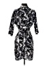 Catherine Malandrino 100% Polyester Print Black Cocktail Dress Size 4 - photo 2
