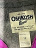 OshKosh B'gosh 100% Polyester Gray Zip Up Hoodie Size 12 - photo 3