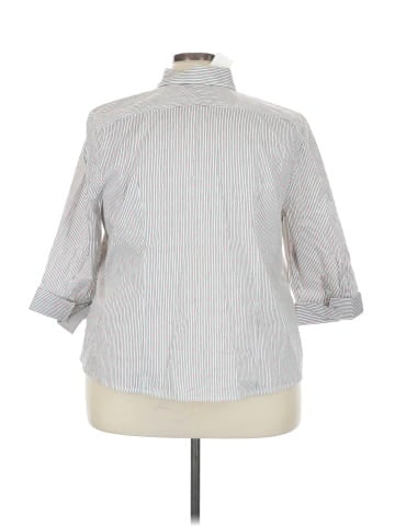 Fashion Bug 3/4 Sleeve Button-Down Shirt (view 2)