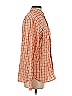 Levi's Checkered-gingham Orange Long Sleeve Button-Down Shirt Size S - photo 4