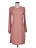 Dee Elly Solid Pink Casual Dress Size S - photo 1