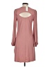 Dee Elly Solid Pink Casual Dress Size S - photo 2