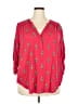 Torrid Red 3/4 Sleeve Blouse Size 2X Plus (2) - photo 1