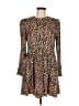 Zara Animal Print Brown Cocktail Dress Size M - photo 1