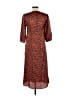 Vila 100% Polyester Animal Print Orange Casual Dress Size EU 34 / US 4 - photo 2