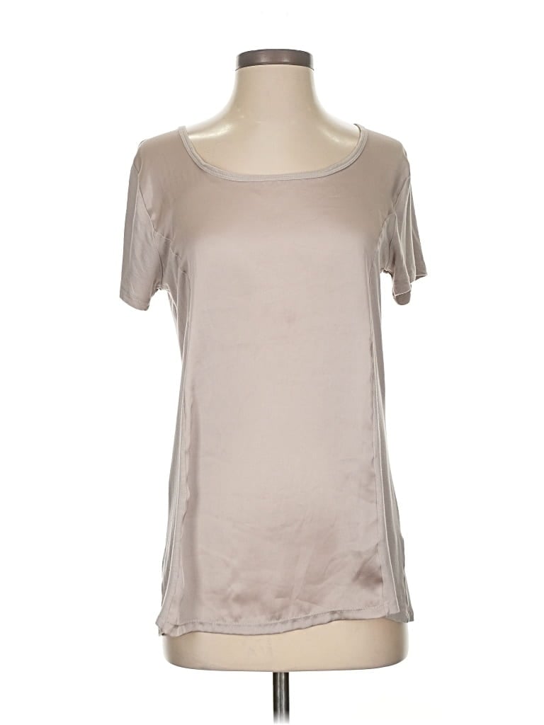 Pre-owned August Silk Short Sleeve T-shirt In Tan
