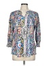 Assorted Brands Paisley Blue 3/4 Sleeve Blouse Size L - photo 1