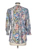 Assorted Brands Paisley Blue 3/4 Sleeve Blouse Size L - photo 2