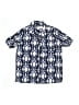Gap Kids Print Blue Short Sleeve Button-Down Shirt Size 8 - photo 1