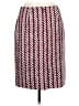 Ann Taylor Chevron-herringbone Red Silk Skirt Size 6 - photo 2