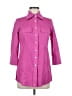 Worth Purple 3/4 Sleeve Button-Down Shirt Size 6 - photo 1