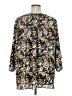 T Tahari 100% Polyester Floral Black Yellow 3/4 Sleeve Blouse Size 1X (estimated) - photo 2