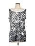 Brittany Black Silver Sleeveless Blouse Size L - photo 1