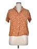 Self Esteem 100% Rayon Paisley Brown Short Sleeve Blouse Size XL - photo 1