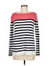 Ann Taylor LOFT Stripes Pink White Pullover Sweater Size M - photo 1