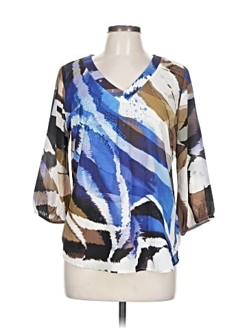 French Blu 3/4 Sleeve Blouse (view 1)