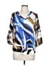 French Blu Blue 3/4 Sleeve Blouse Size L (petite) - photo 1
