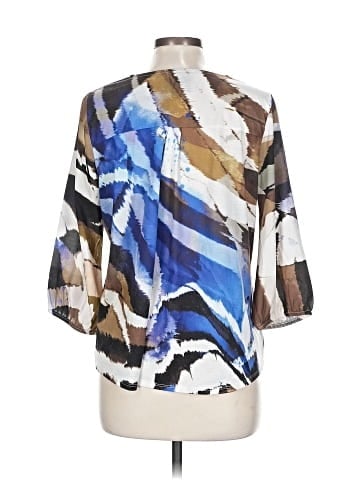 French Blu 3/4 Sleeve Blouse (view 2)