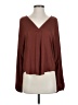 Dolan Burgundy Long Sleeve Blouse Size S - photo 1