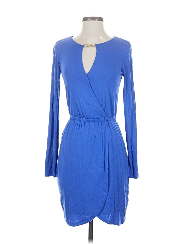Pre-owned Bebe Casual Dress In Blue