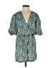 Nasty Gal Inc. 100% Polyester Floral Green Romper Size 2 - photo 1