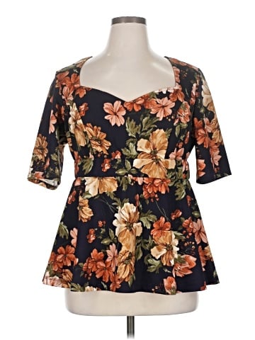 Kiyonna 3/4 Sleeve Blouse (view 1)
