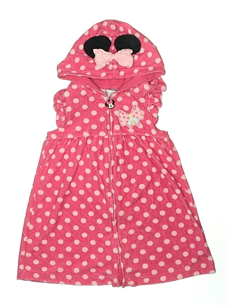 Pre-owned Disney Store Kids' Zip Up Hoodie In Pink