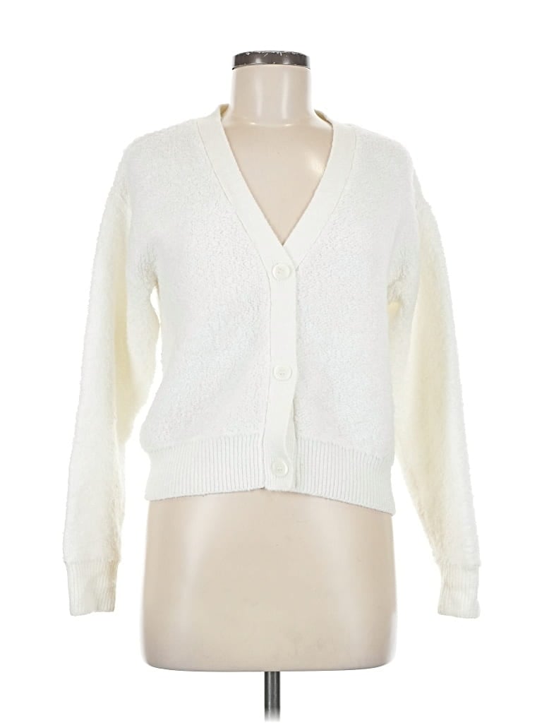 Pre-owned Mng Cardigan Sweater In White