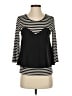 BCBGMAXAZRIA Black 3/4 Sleeve Top Size S - photo 1