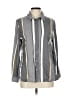 Venus Stripes Gray Long Sleeve Button-Down Shirt Size 12 - photo 1