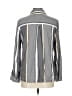 Venus Stripes Gray Long Sleeve Button-Down Shirt Size 12 - photo 2