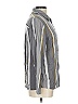 Venus Stripes Gray Long Sleeve Button-Down Shirt Size 12 - photo 4