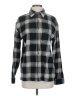 Rusty 100% Cotton Plaid Black Long Sleeve Button-Down Shirt Size S - photo 1
