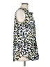 CAbi 100% Polyester Animal Print White Sleeveless Blouse Size L - photo 4