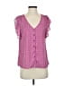 Mila Mae 100% Polyester Pink Short Sleeve Blouse Size S - photo 1