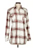 Matchstick Plaid Ivory Long Sleeve Button-Down Shirt Size S - photo 1
