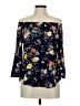 Assorted Brands 100% Polyester Blue 3/4 Sleeve Blouse Size M - photo 1