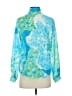 Carina 100% Polyester Print Blue Long Sleeve Blouse Size S - photo 2
