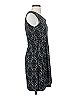 V Fish Paisley Damask Black Casual Dress Size S - photo 4