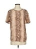Equipment 100% Silk Tan Short Sleeve Blouse Size S - photo 1