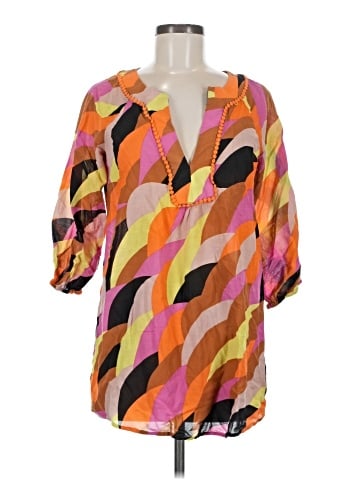 Shoshanna 3/4 Sleeve Silk Top (view 1)
