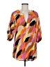Shoshanna Color Block Orange 3/4 Sleeve Silk Top Size M - photo 1