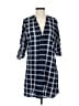 Indigo Rose 100% Polyester Plaid Blue Casual Dress Size S (petite) - photo 1